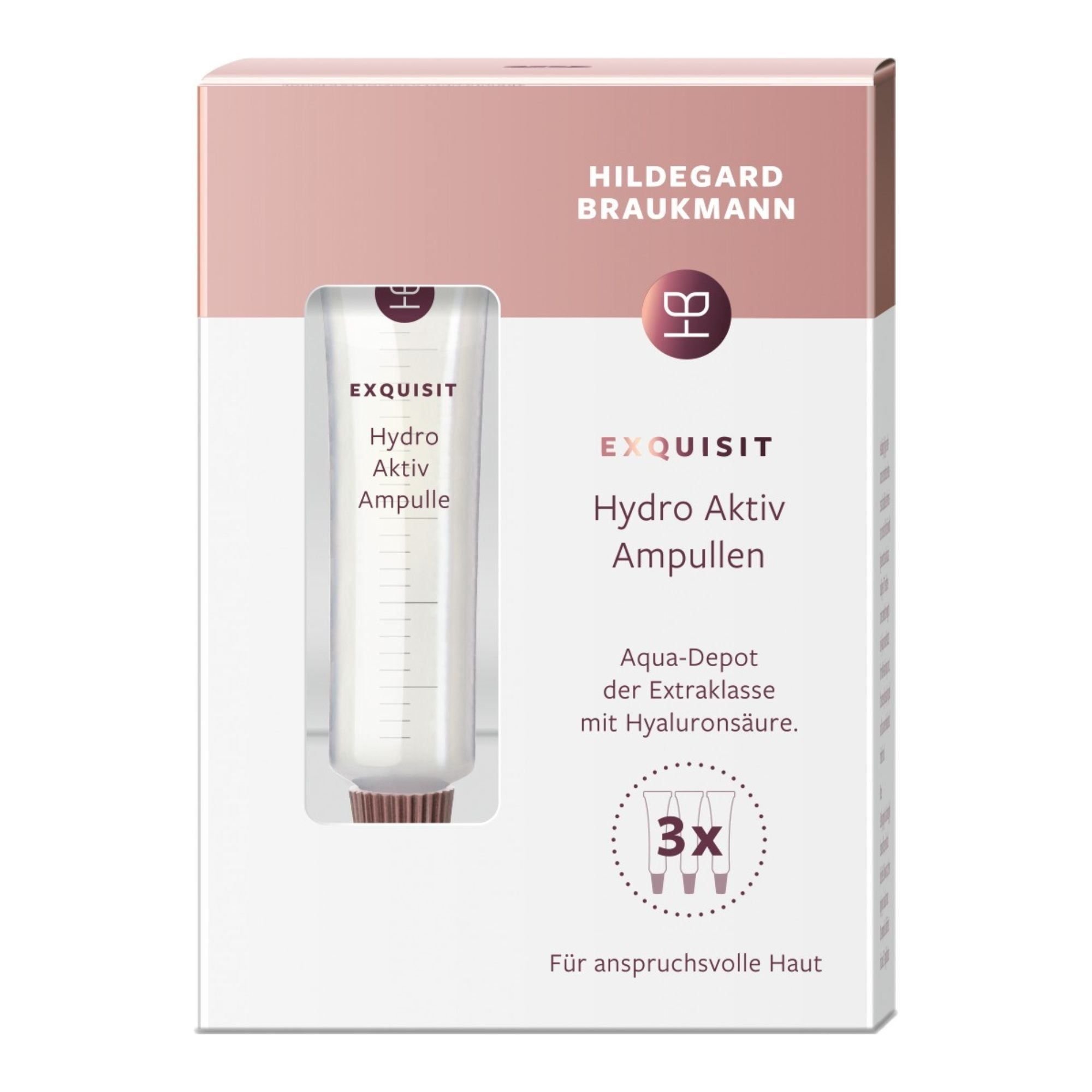 Hildegard Braukmann Exquisit Hydro Aktiv Ampulle | Hyaluronsäure Serum | Ampullen Kur 3x 5ml