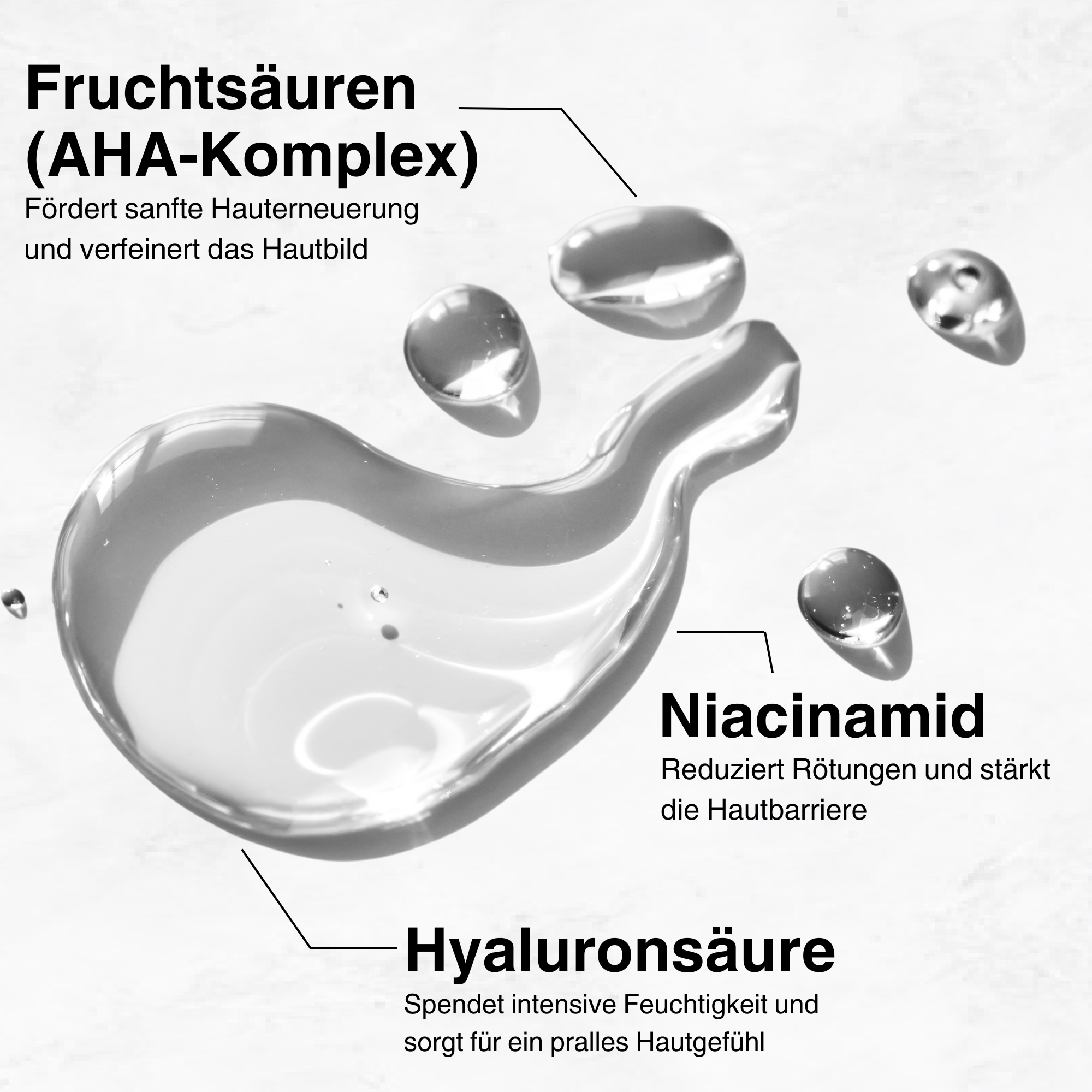 Anwendungshinweis für den Belamax AHA Glow Toner, ein effektiver AHA Toner für frische und klare Haut.