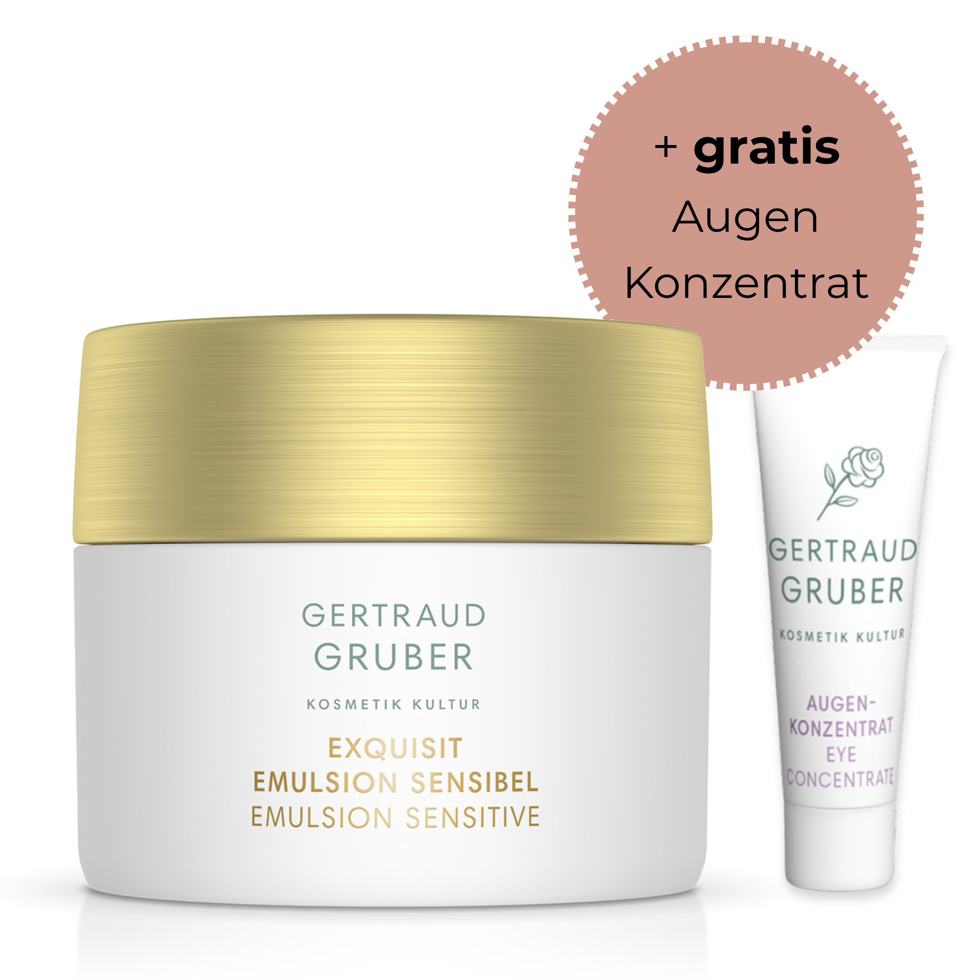 Gertraud Gruber Exquisit Emulsion sensibel | 50ml | Emulsion sensibel Set und gratis Augenkonzentrat