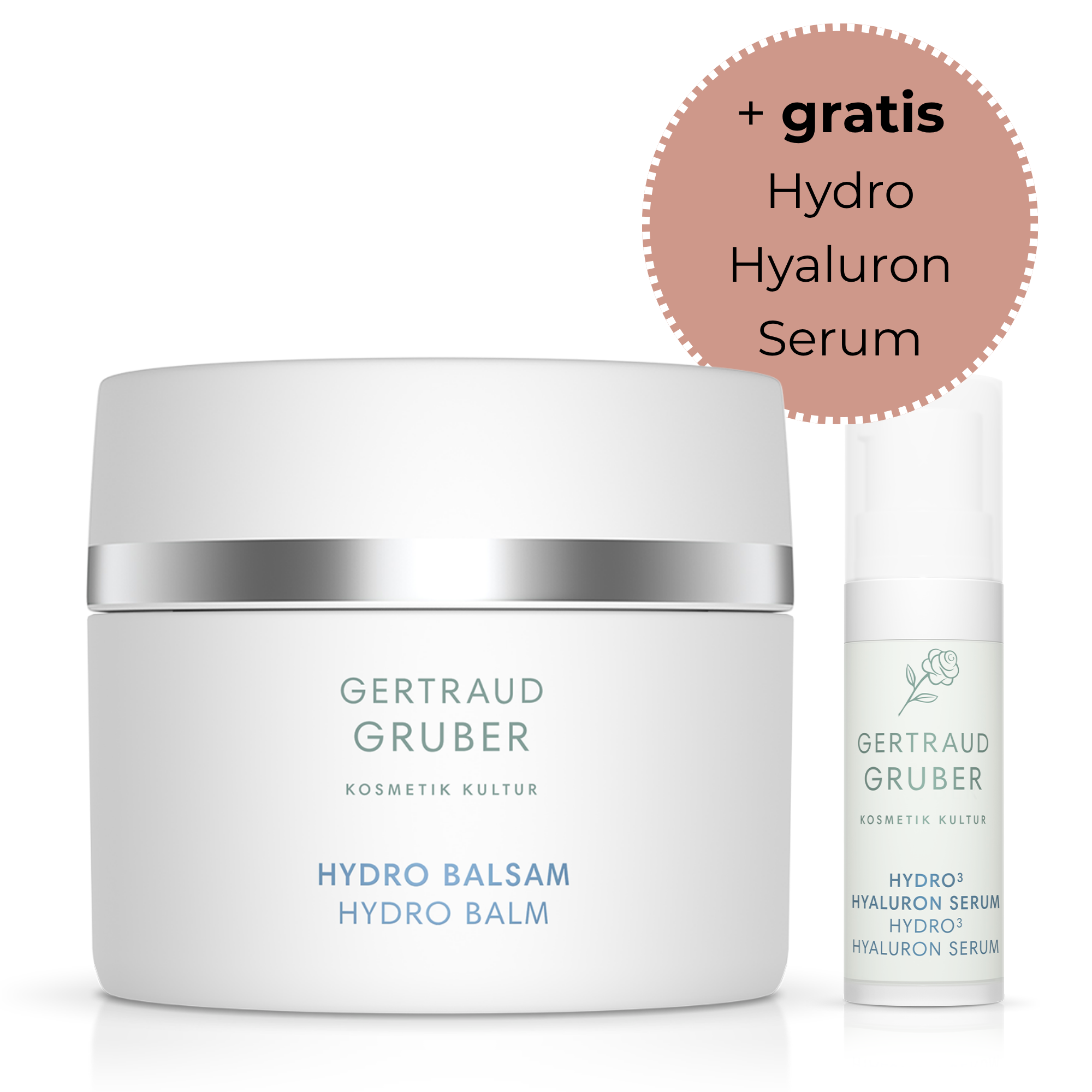 Gertraud Gruber Hydro Balsam | 50ml | Feuchtigkeitsbooster Set mit gratis Hydro Hyaluron Serum