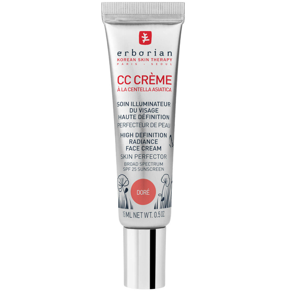 Erborian CC Crème Doré | Teintverbessernde Colour-Correcting Creme für hellere Hauttöne 15ml