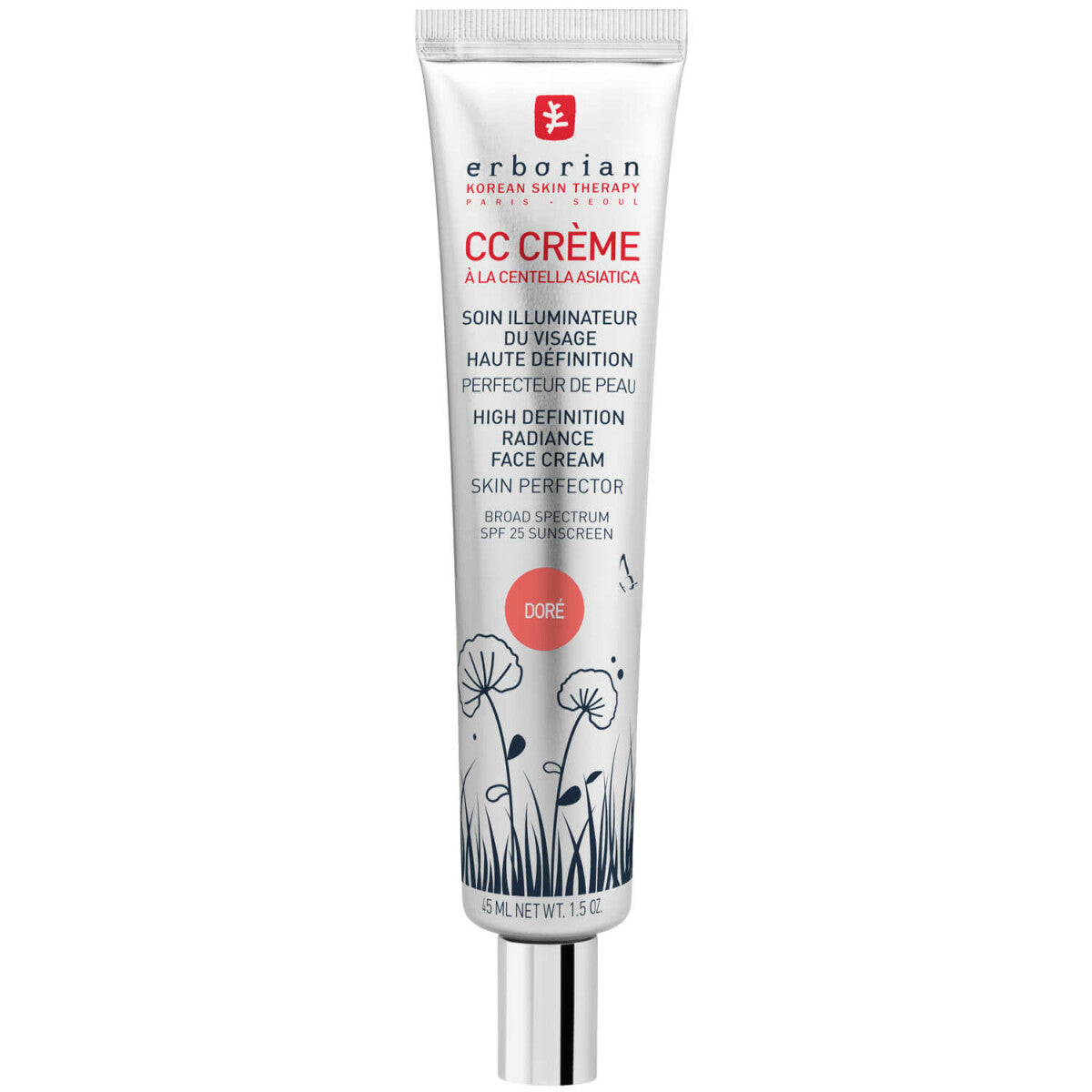 Erborian CC Crème Doré | Teintverbessernde Colour-Correcting Creme für hellere Hauttöne 45ml