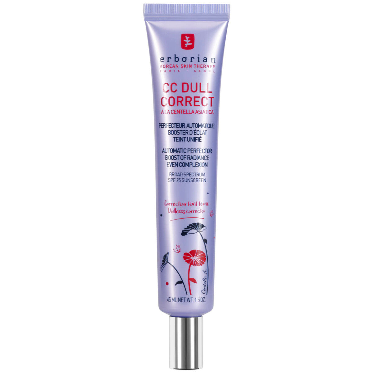 Erborian CC Dull Correct | Teintverbessernde Creme gegen fahle Haut | CC Creme 45ml