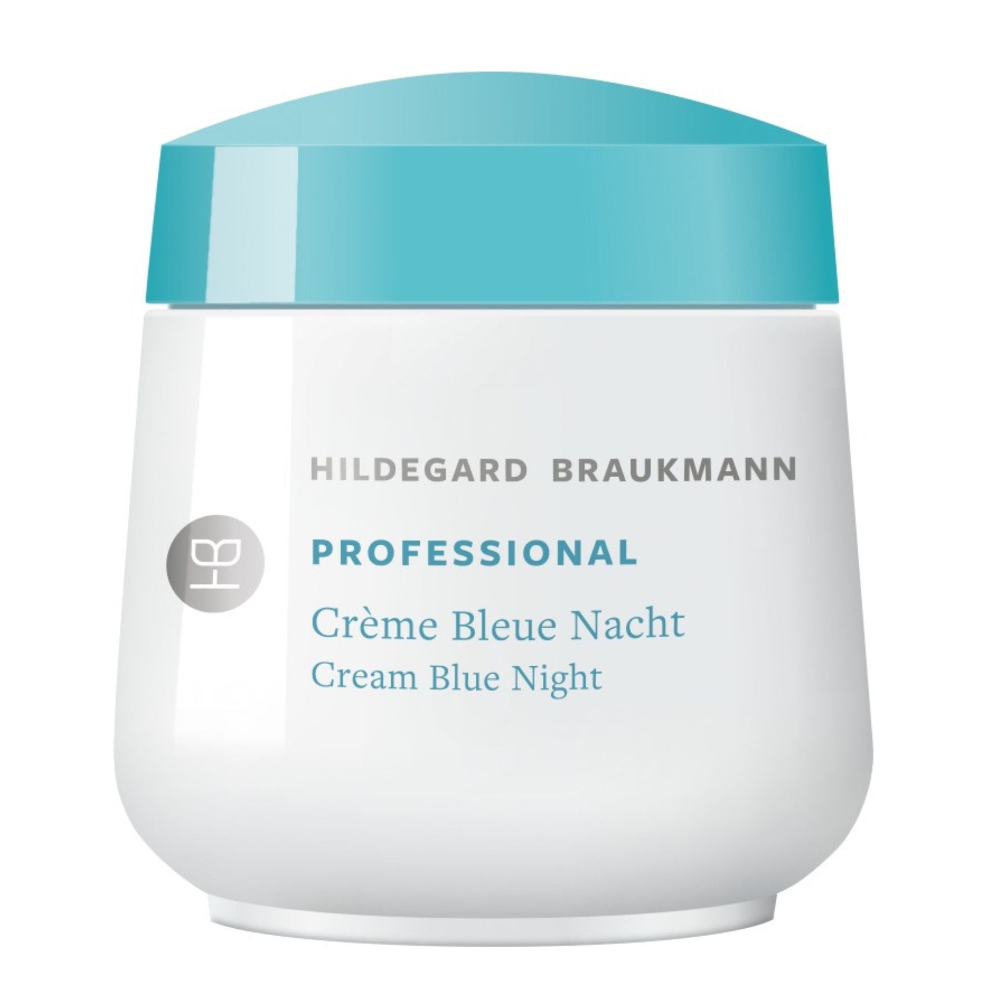 Hildegard Braukmann Professional Creme Bleue Nacht Gesichtscreme für sensible und anspruchsvolle Haut, 50ml, mit beruhigenden Inhaltsstoffen wie Azulen und Süßholzwurzel, ideal für die nächtliche Hautpflege.