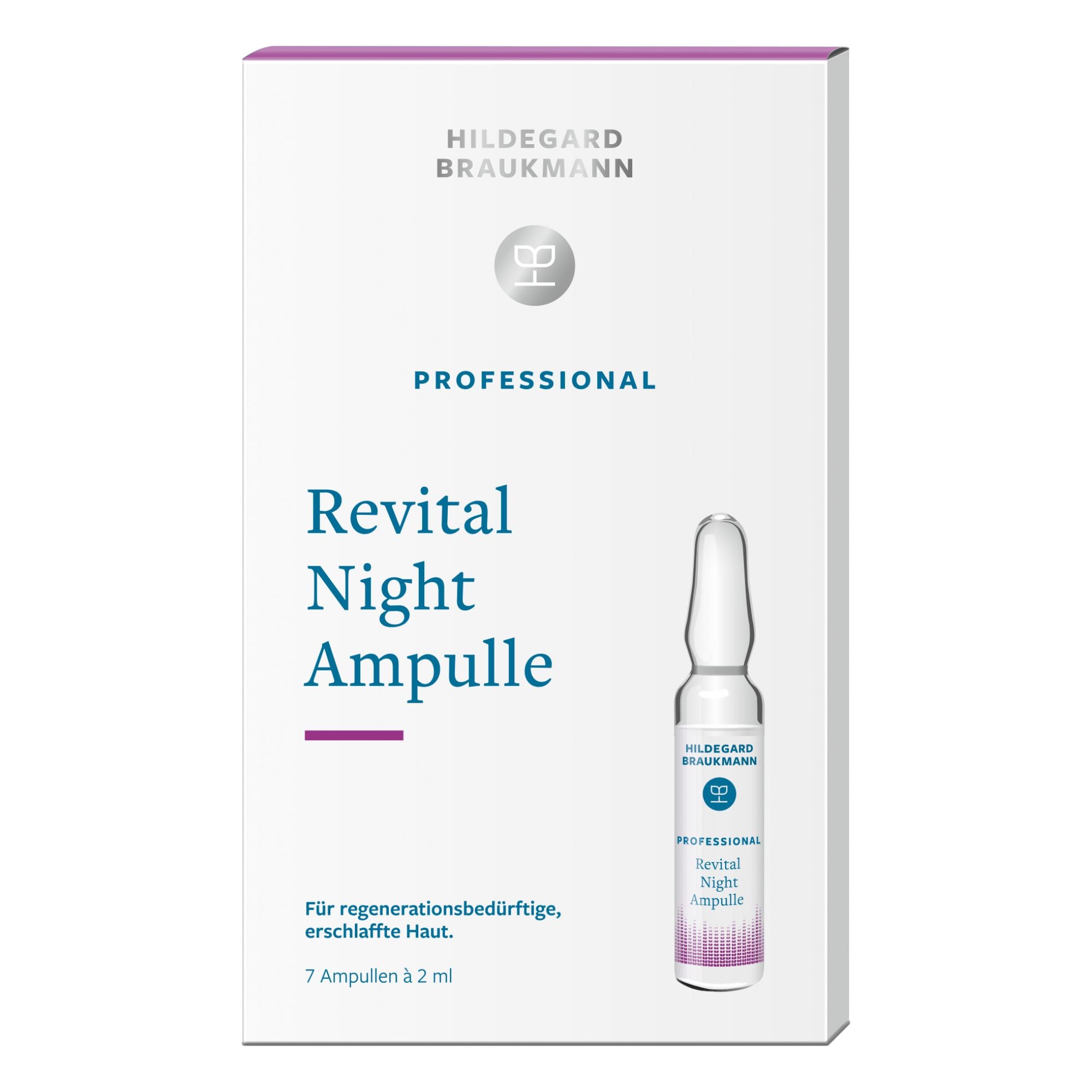Hildegard Braukmann Professional Revital Night Ampulle 7 x Ampulle 14ml - Hochwertige Nachtpflege zur Regeneration und Anti-Aging für anspruchsvolle Haut.