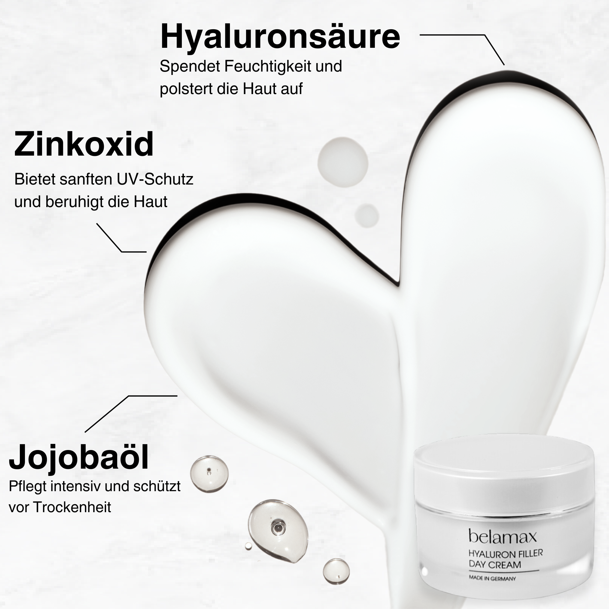 Belamax Hyaluron Filler Set - Tagespflege & Serum für pralle, hydratisierte Haut
