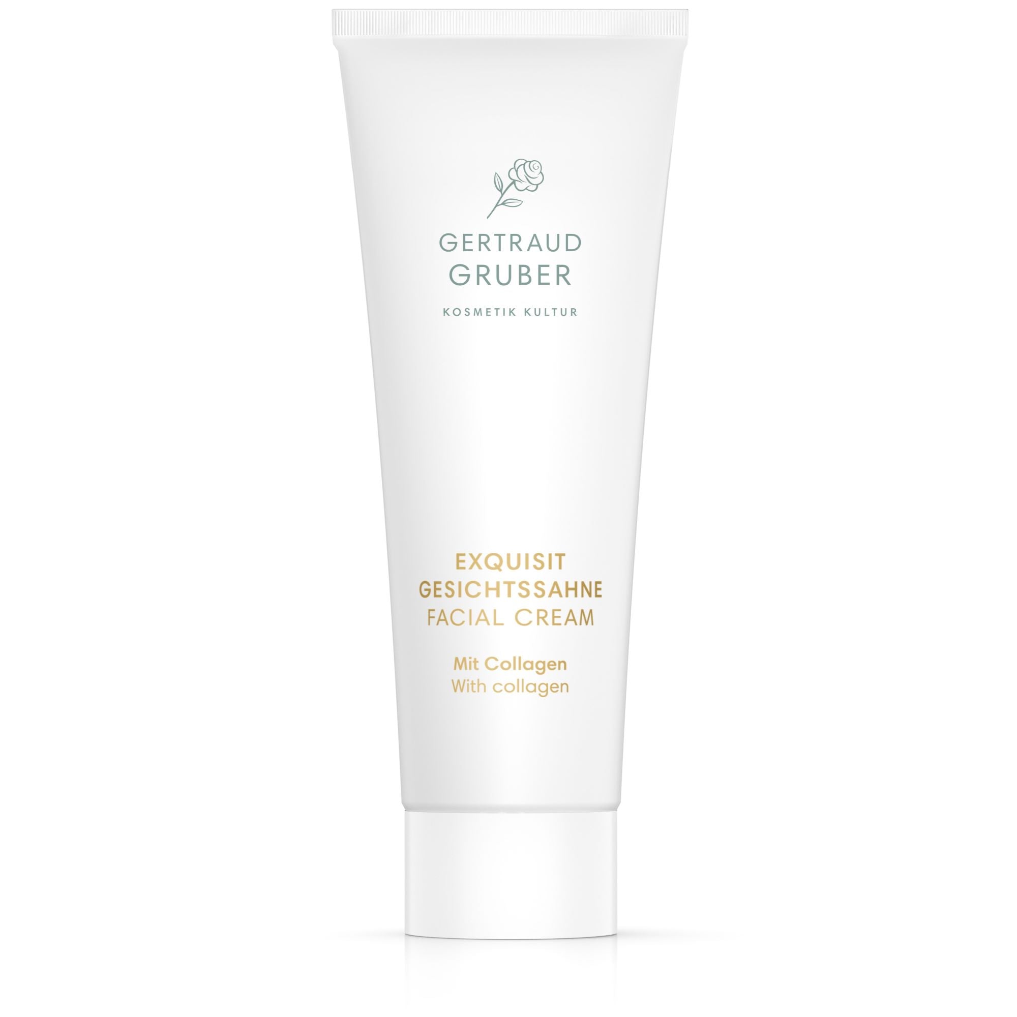 Gertraud Gruber Exquisit Gesichts Sahne mit Collagen | Tages- und Nachtcreme | 24-Stunden-Pflege 50ml