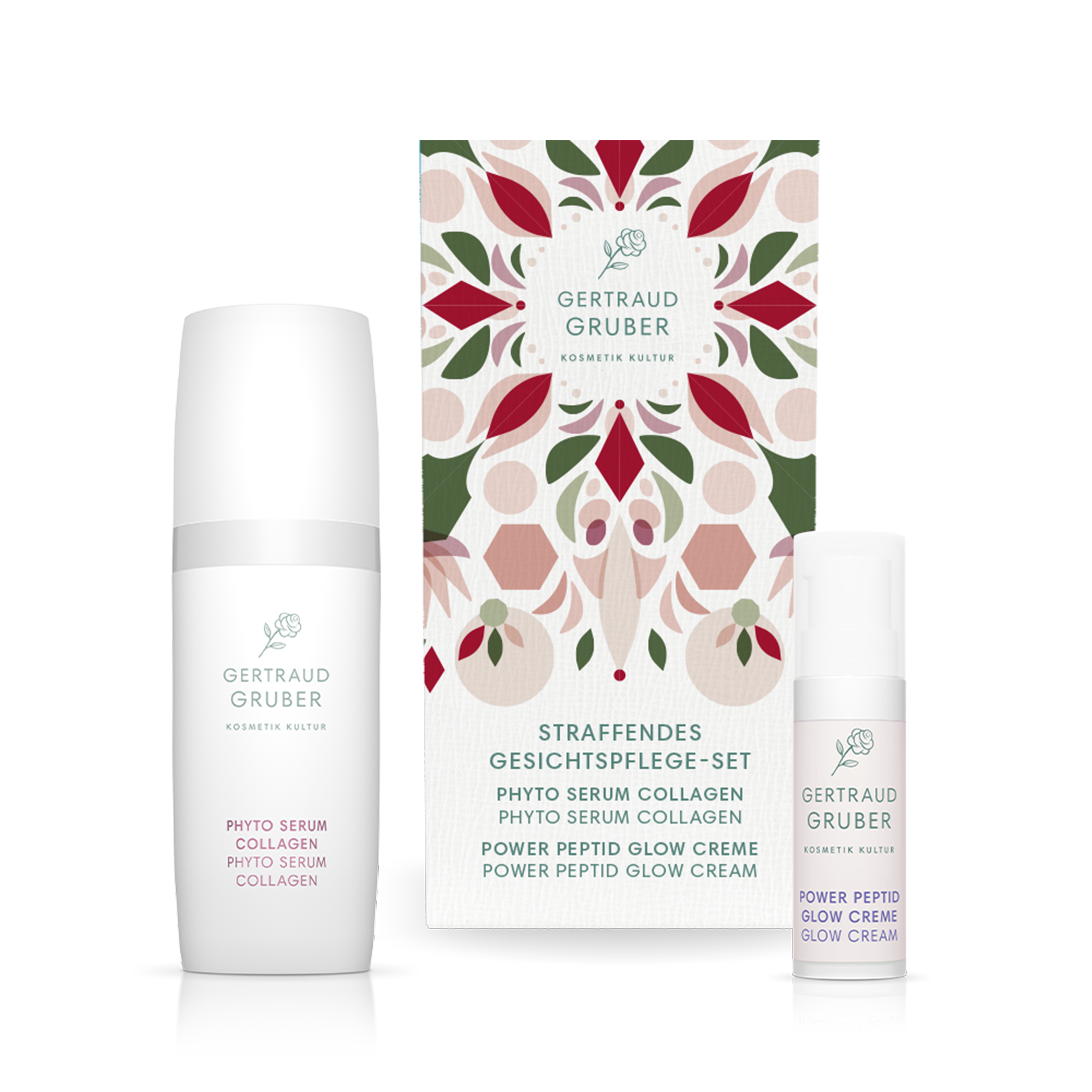 Gertraud Gruber Straffendes Gesichtspflege-Set | Phyto Serum Collagen & Power Peptid Glow Creme