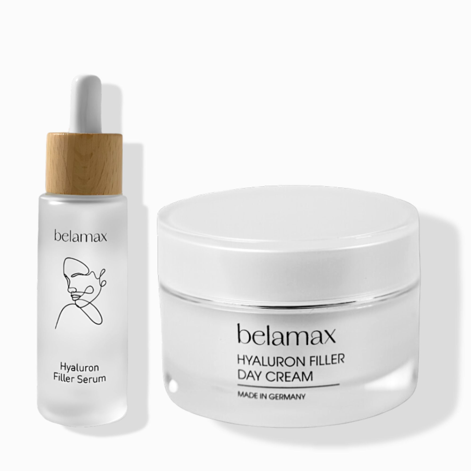 Belamax Hyaluron Filler Set - Day Cream &amp; Serum for plump, hydrated skin