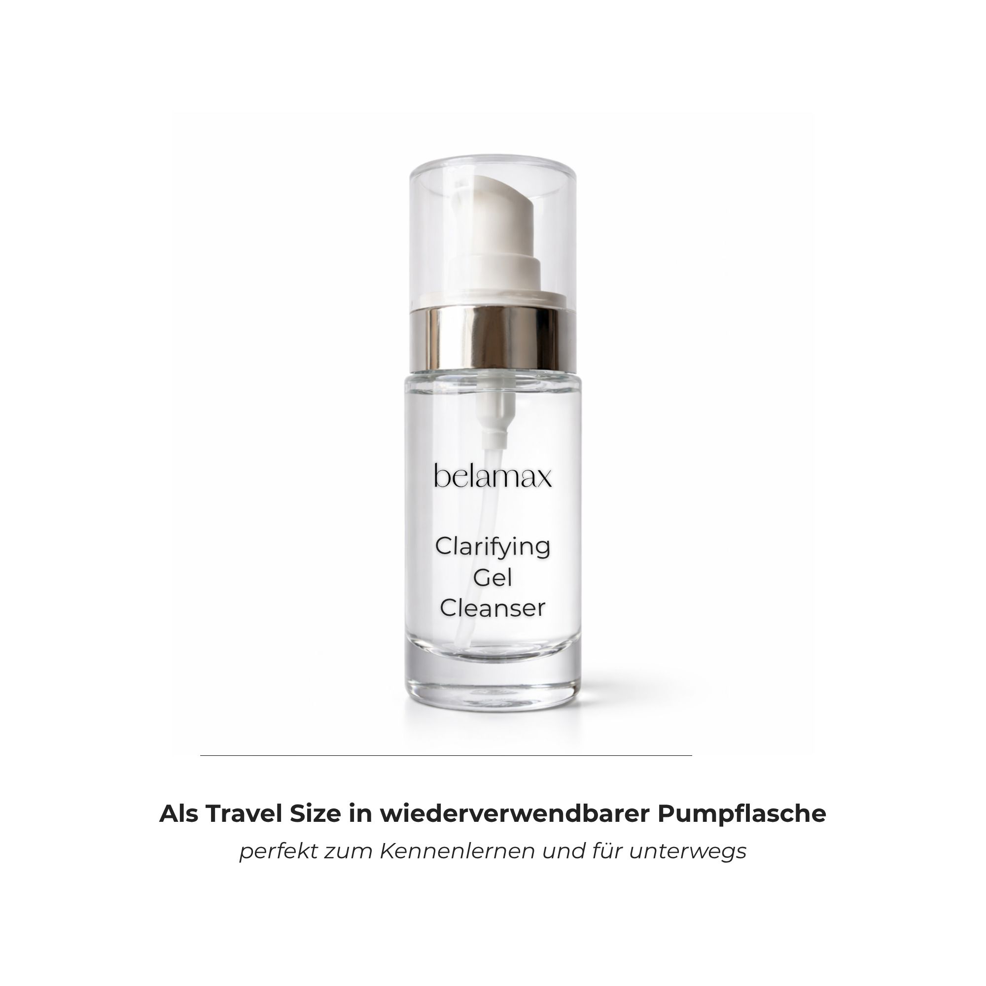 Belamax Clarifying Gel Cleanser | Kennenlerngröße 30ml | Klärendes Waschgel, Reinigungsgel mit MicroSilver für unreine Haut
