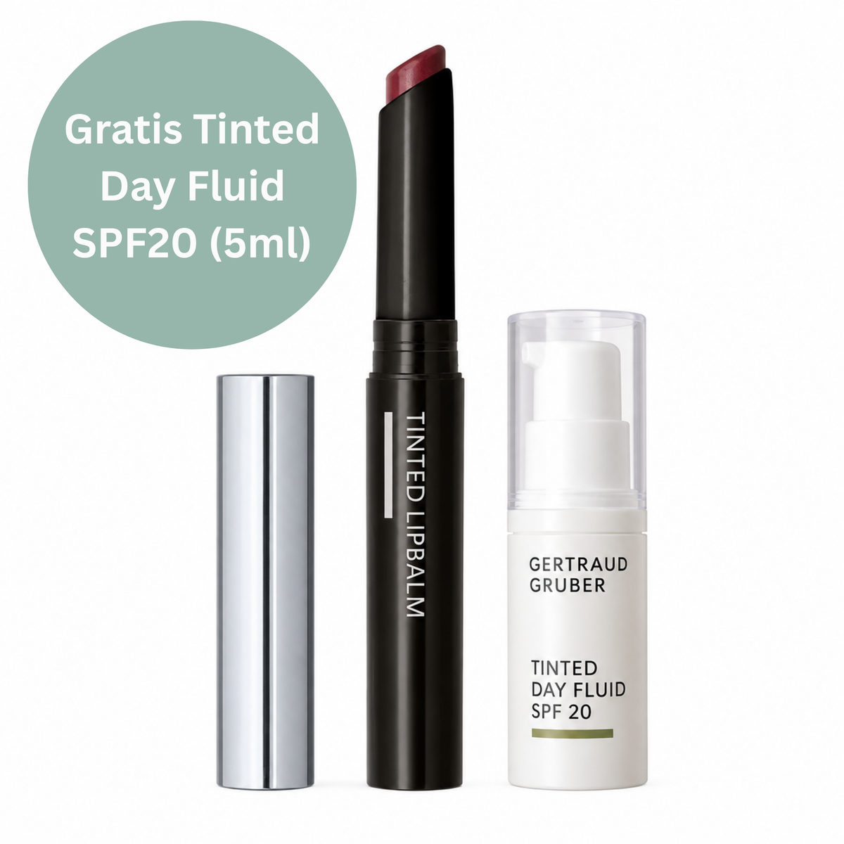 Gertraud Gruber Tinted Lipbalm Soft Blackberry Nr. 10 (2,5g) + gratis Tinted Day Fluid SPF20 (5ml)